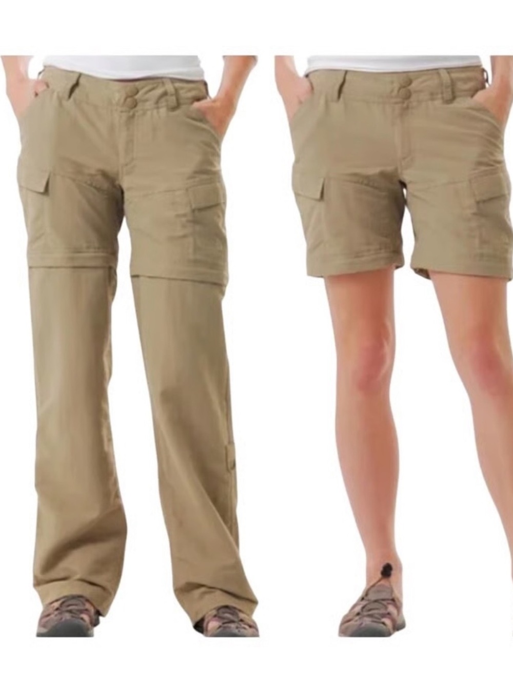 The North Face Women's Bridgeway Zip-Off Shorts - Tan- SHORTS ONLY